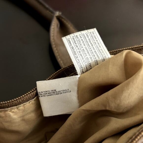 XOXO Monogram Jacquard Shoulder Bag Purse Brown Tan Trashy Y2k McBling Retro - Picture 8 of 10